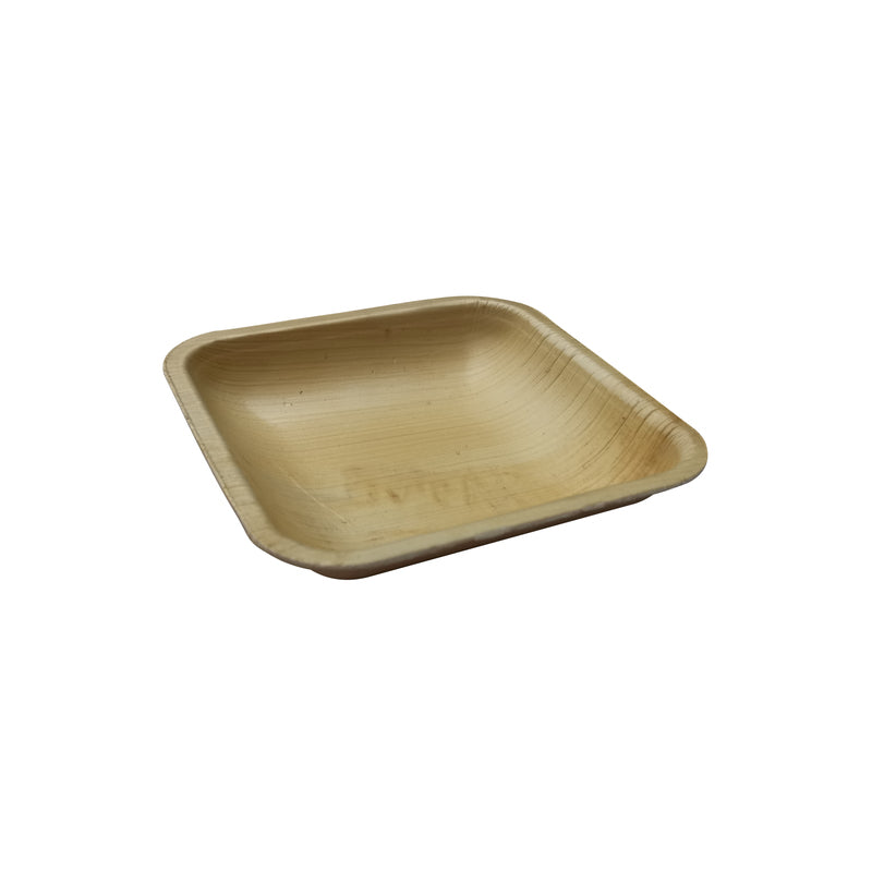 PacknWood 210APA1111 4.3" Square Palm Leaf Plate