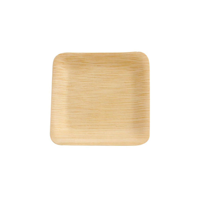 PacknWood 210BVNER35SQ 3.5" Square Bamboo Veneer Plate PacknWood