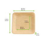 PacknWood 210BVNER35SQ 3.5" Square Bamboo Veneer Plate
