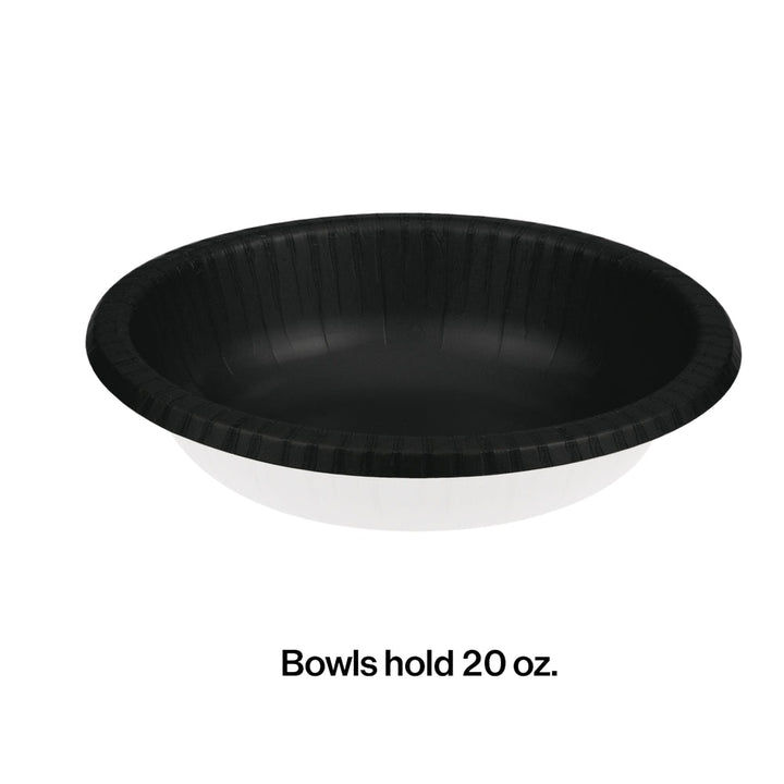 Creative Converting 173260 20 oz Black Velvet Paper Bowl Creative Converting