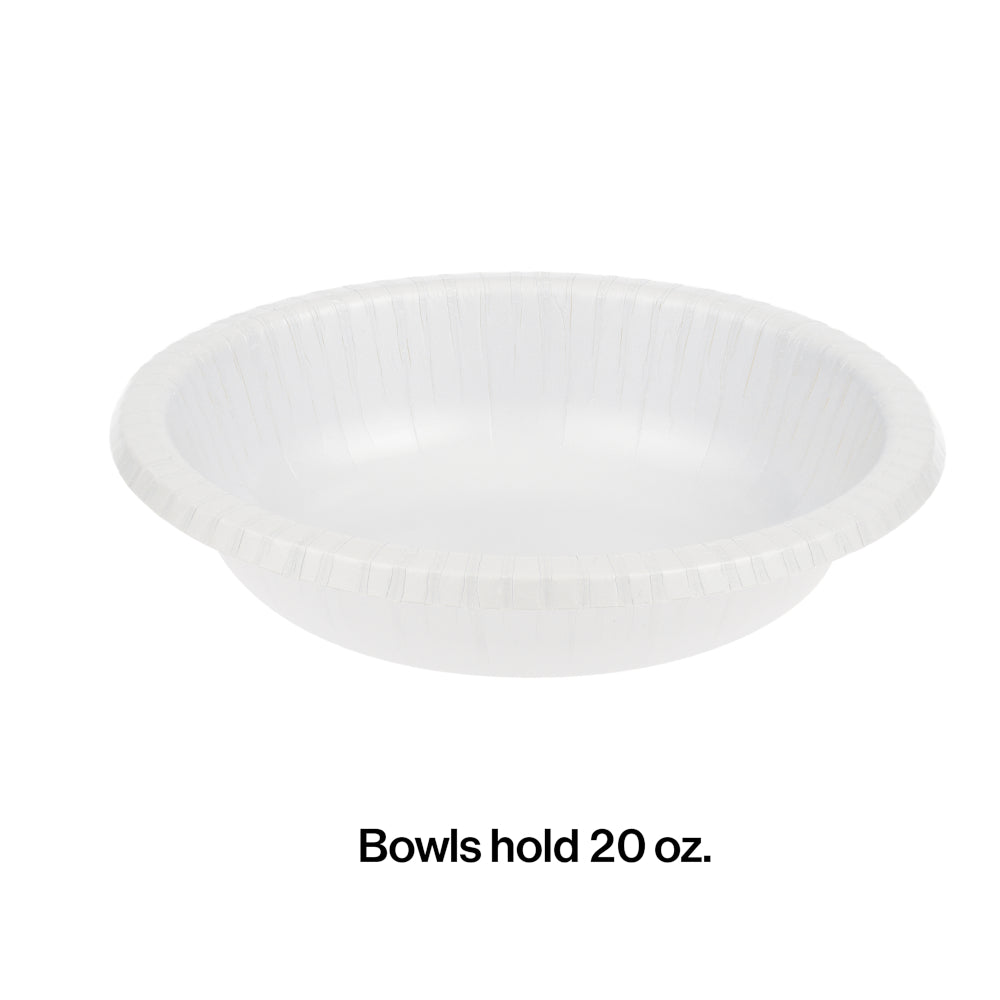 Creative Converting 173272 20 oz White Paper Bowl