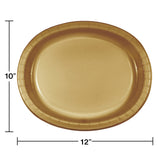Creative Converting Glittering Gold Oval Paper Platter