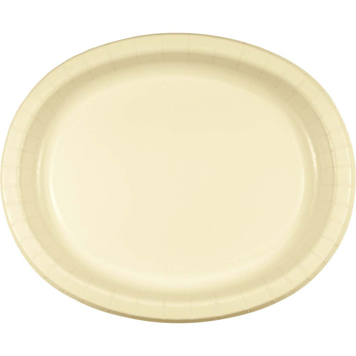 Creative Converting 433264 Ivory Oval Paper Platter Creative Converting