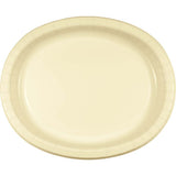 Creative Converting 433264 Ivory Oval Paper Platter