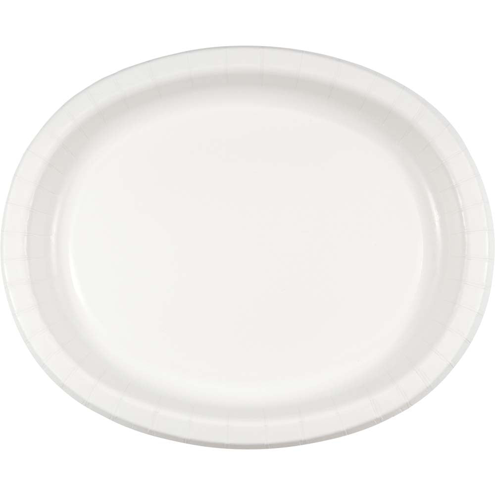 Creative Converting 433272 White Oval Paper Platter