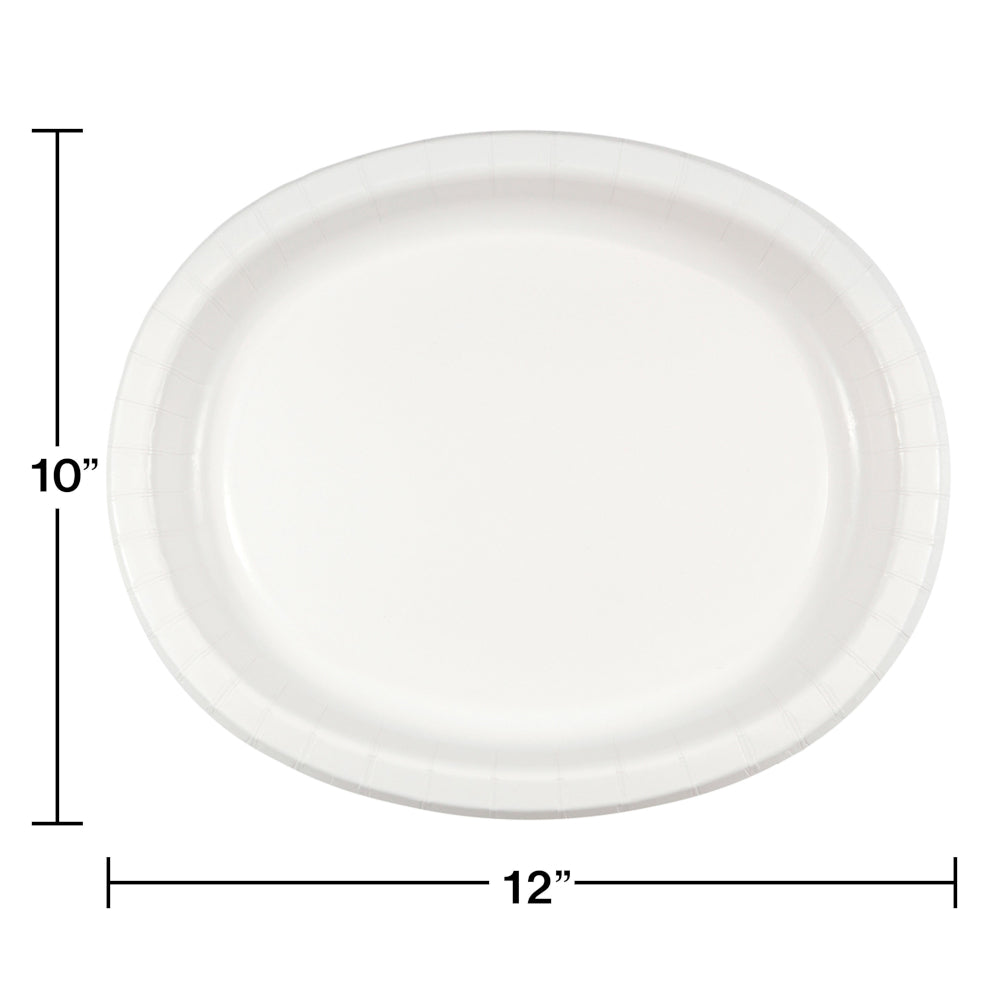 Creative Converting 433272 White Oval Paper Platter
