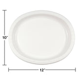 Creative Converting 433272 White Oval Paper Platter