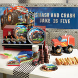 Creative Converting 339803 7" Monster Truck Rally Paper Plate