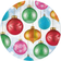 Creative Converting 366942 Bright Ornaments 7" Paper Plates