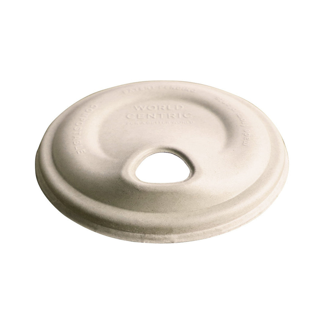 World Centric CUL-FB-12NS-LF 12-22 oz Fiber Lid for Paper Cold Cups World Centric