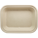 World Centric TR-SC-U10-LFS Compostable Plant Fiber 36 oz Food Container 10" x 7.5" x 1.5"