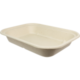World Centric TR-SC-U10-LFS Compostable Plant Fiber 36 oz Food Container 10" x 7.5" x 1.5"