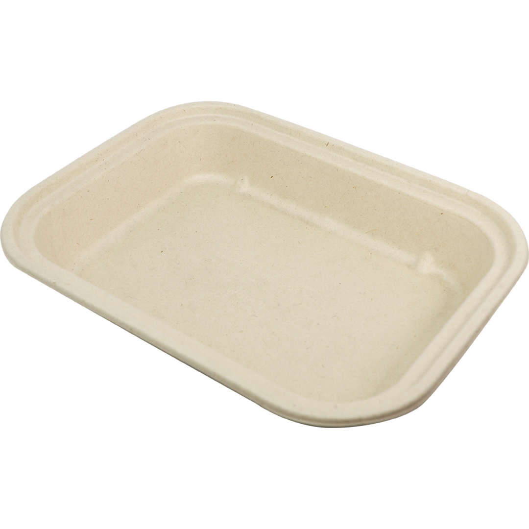 World Centric TR-SC-U10-LFS Compostable Plant Fiber 36 oz Food Container 10" x 7.5" x 1.5"