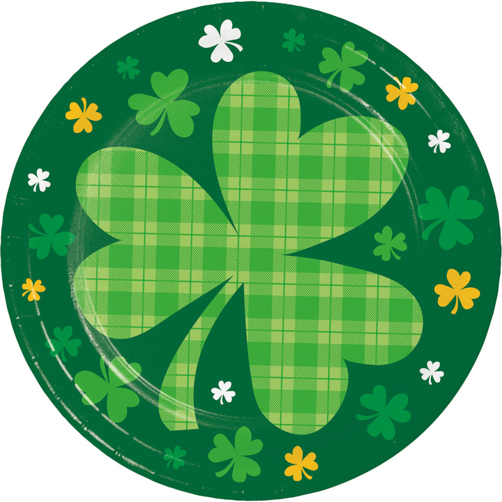 Creative Converting 369759 Shamrock and Roll 7" Paper Plate Creative Converting