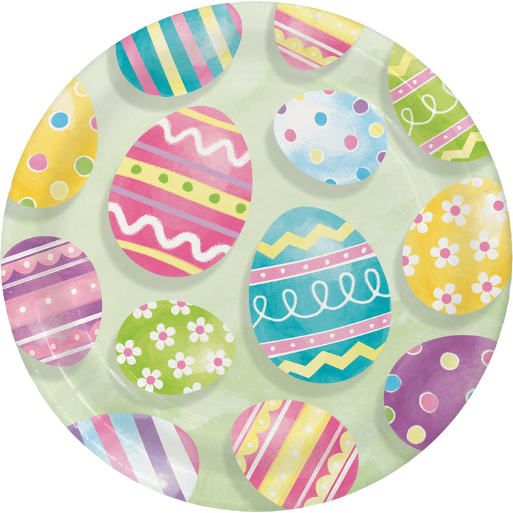 Creative Converting 369778 Eggsciting Easter 9" Paper Plates Creative Converting