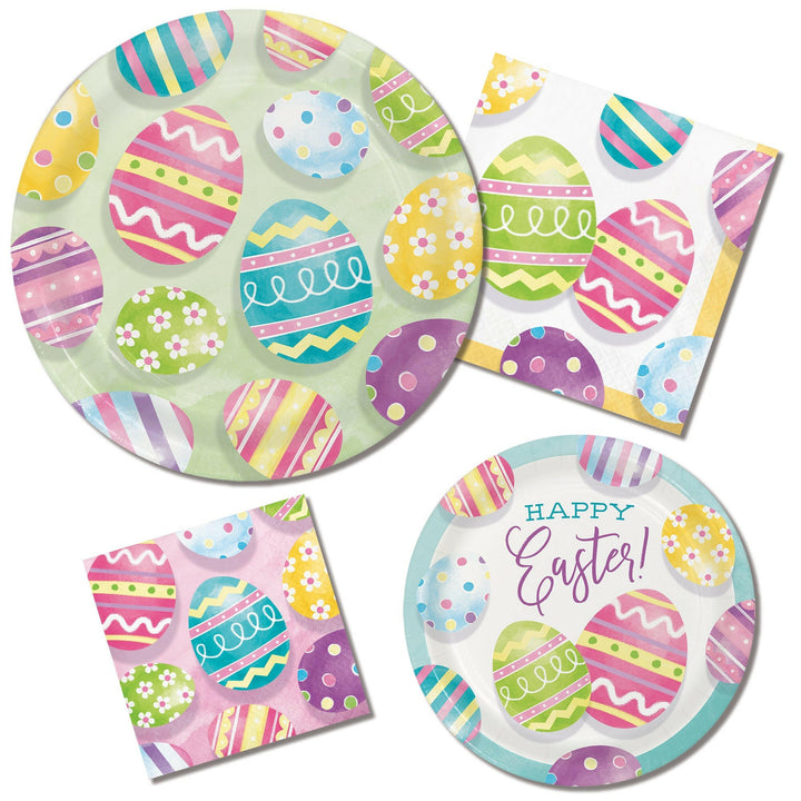 Creative Converting 369778 Eggsciting Easter 9" Paper Plates Creative Converting