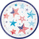 Creative Converting 7" Round Patriotic Party Paper Plates