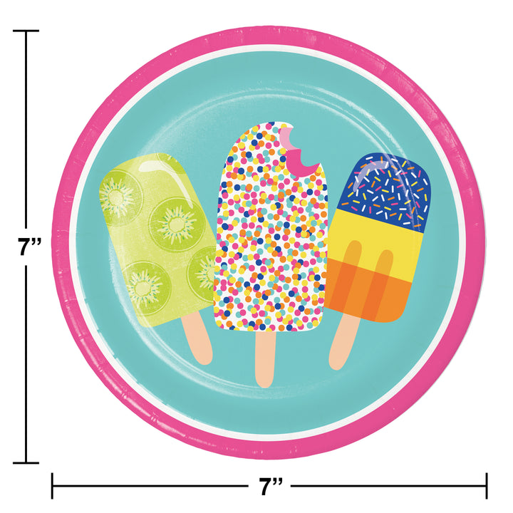7" Round Summer Sweets Paper Plates