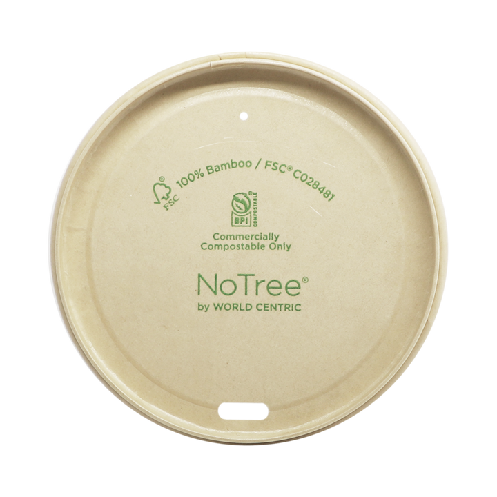 World Centric CUL-SU-12 NoTree Lid for 12-22 oz NoTree Cold Cups World Centric
