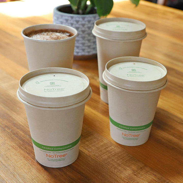 World Centric CUL-SU-8 NoTree Lid for 8 oz NoTree Hot Cups World Centric