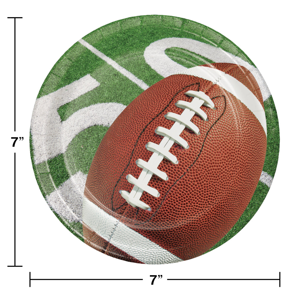 Creative Converting 331932 7" Round Touchdown Paper Plates