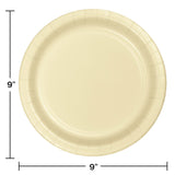 Creative Converting 9" Round Ivory Paper Plates