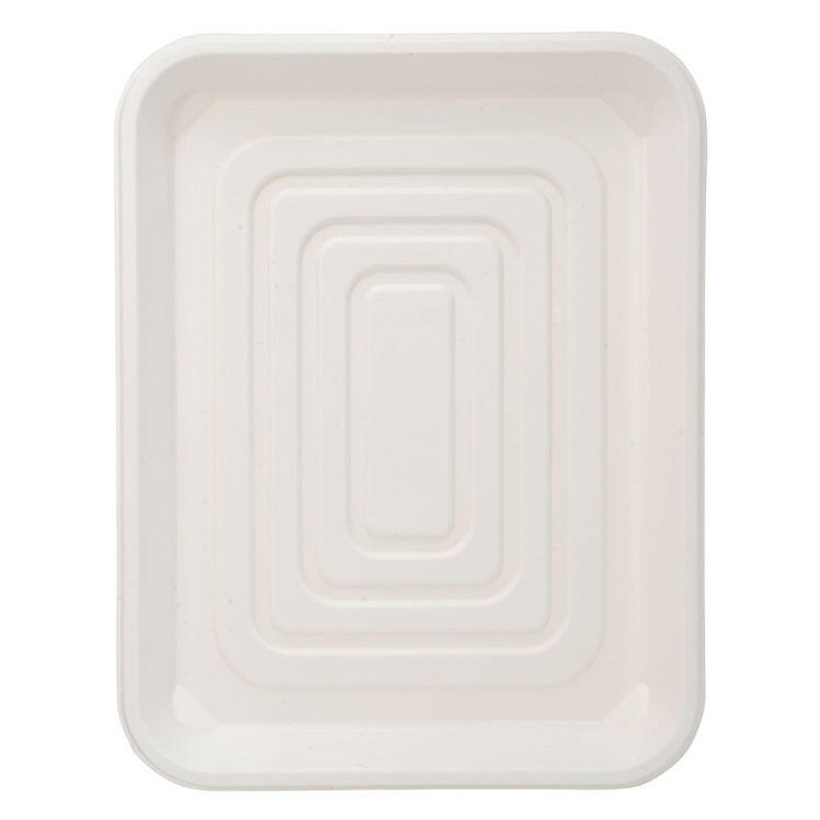 Chinet ECOT1418N-SC White Disposable Molded Fiber Tray 18" x 14"