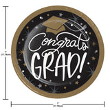 Creative Converting 374109 7" Round Glowing Grad Paper Plates