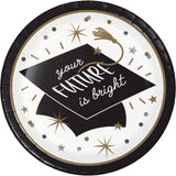 Creative Converting 374110 9" Round Glowing Grad Paper Plates