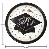 Creative Converting 374110 9" Round Glowing Grad Paper Plates