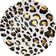 Creative Converting 354591 9" Round Black and Gold Leopard Paper Plates