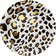 Creative Converting 354592 7" Round Black and Gold Leopard Paper Plates