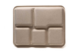 Greenwave OV-T023 Ovation 5 Compartment Compostable School Tray