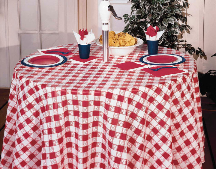 Red Gingham 40 X 150 Roll Tablecover Tablemate