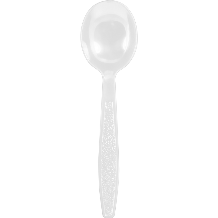 Heavyweight White Polystyrene Soup Spoons 1000/Case ShopAtDean