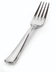 Fineline 703 7.5" Heavy Weight Silver Plastic Forks Fineline