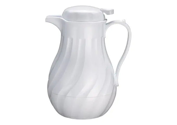 Winco VSW-42W 42 Oz White Swirl Carafe Winco