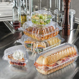 Dart C54HT1 5.6" x 6.1" Clear Plastic Pie Wedge Container