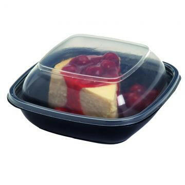 Sabert 53671B300 Clear High Dome Lid for 16, 24 oz. Small Square Containers Sabert