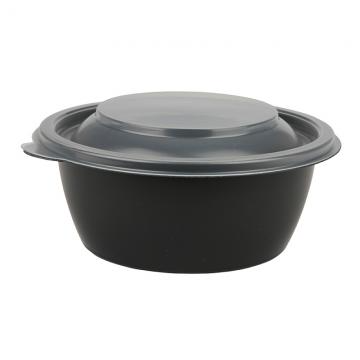 Sabert 75116B500 Fastpac 16 oz Black Round Bowls Sabert