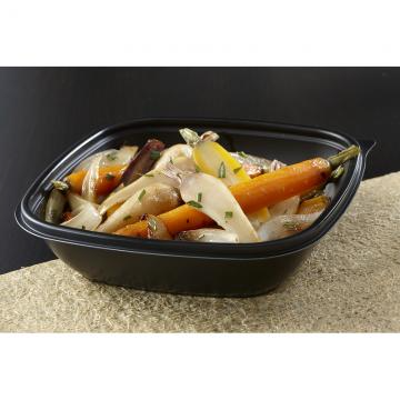 Sabert 76116B300 16 oz Square Bowl 6.5" x 6.5" x 1.63" 300/Case Sabert