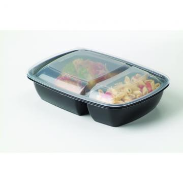 Sabert 78229B300N Black 18 oz and 12 oz 2 Compartment Bottom 300/Case Sabert