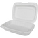 ITI TG-PM-96 9" x 6.5" White Plastic Hinged Container