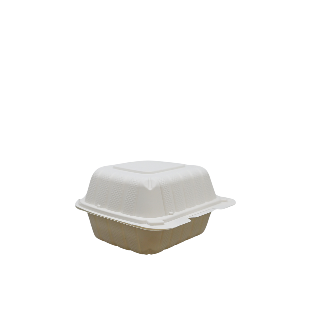 ITI TG-PM-66 6" x 6" White Plastic Hinged Container