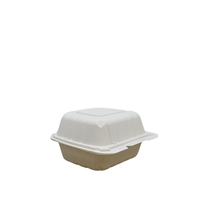ITI TG-PM-66 6" x 6" White Plastic Hinged Container