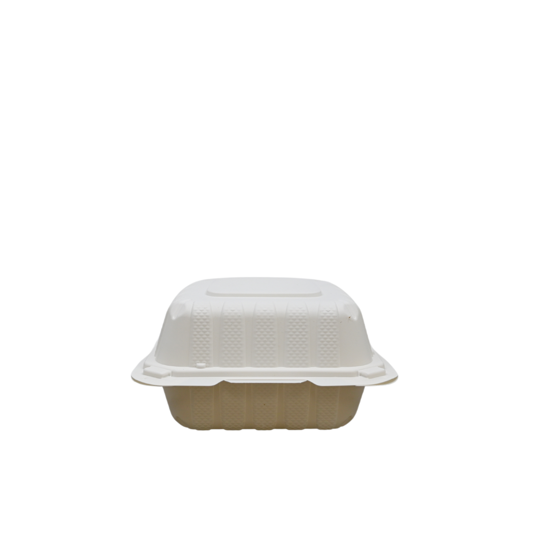 ITI TG-PM-66 6" x 6" White Plastic Hinged Container