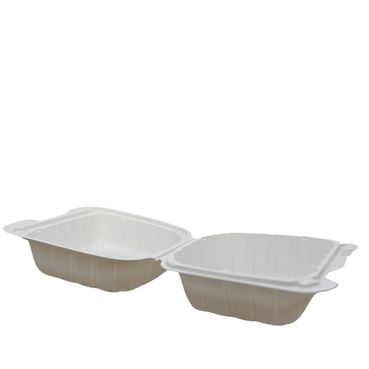 ITI TG-PM-66 6" x 6" White Plastic Hinged Container