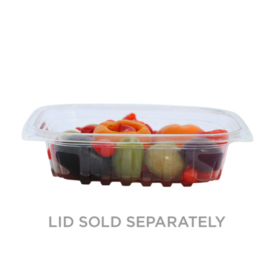 World Centric RD-CS-8 8 oz PLA Rectangular Deli Container - Bottom Only World Centric