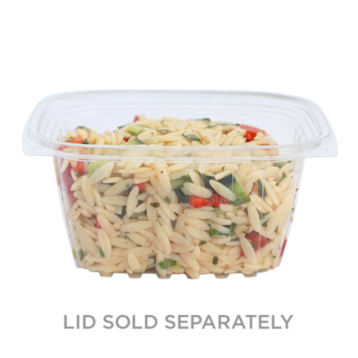 World Centric RD-CS-16 16 oz PLA Rectangular Deli Container - Bottom Only World Centric