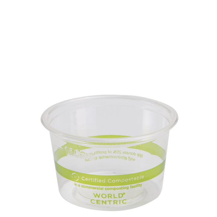 World Centric CP-CS-4S 4 oz Clear PLA Portion Cup World Centric